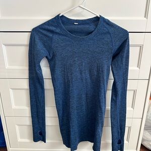 Blue Lululemon Swiftly Tech Long Sleeve